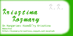 krisztina kozmary business card